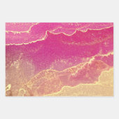 Rosa und Goldmarmor Elegant Geschenkpapier Set (Vorderseite 3)