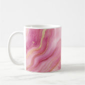 Rosa und Goldmarmor Elegant Kaffeetasse (Links)