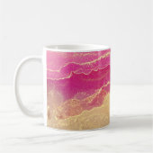 Rosa und Goldmarmor Elegant Kaffeetasse (Links)