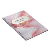 Rosa und Goldmarmor Elegant Notizblock (Rechte Seite)