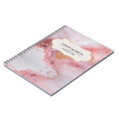 Rosa und Goldmarmor Elegant Notizblock (Linke Seite)