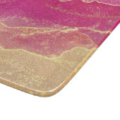 Rosa und Goldmarmor Elegant Schneidebrett (Ecke)