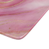 Rosa und Goldmarmor Elegant Schneidebrett (Ecke)