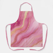 Rosa und Goldmarmor Elegant Schürze (Vorderseite)