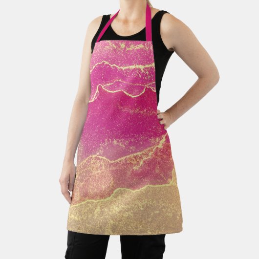 Rosa und Goldmarmor Elegant Schürze (InSitu)