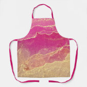 Rosa und Goldmarmor Elegant Schürze (Vorderseite)