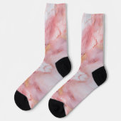 Rosa und Goldmarmor Elegant Socken (Linkes Detail)