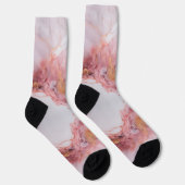 Rosa und Goldmarmor Elegant Socken (Rechts)
