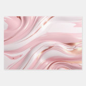 Rosa- und Goldmarmor Geschenkpapier Set (Vorderseite)