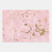 Rosa und Goldmarmor Geschenkpapier Set (Vorderseite 2)