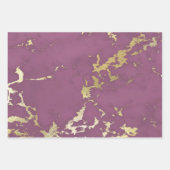Rosa und Goldmarmor Geschenkpapier Set (Vorderseite)