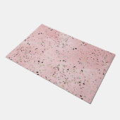 Rosa und Goldmarmor Terrazzo Fußmatte (Schrägansicht)