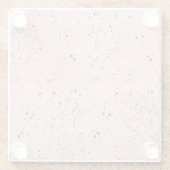 Rosa und Goldmarmor Terrazzo Glasuntersetzer (Rückseite)