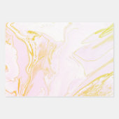 Rosa und goldmarmoriert geschenkpapier set (Vorderseite)