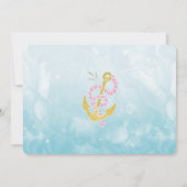 Rosa und Goldmeerjungfrau danken Ihnen zu Dankeskarte (Rückseite)