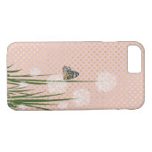 Rosa- und Goldpolka-Punkte mit Schmetterling Case-Mate iPhone Hülle (Rückseite (Horizontal))