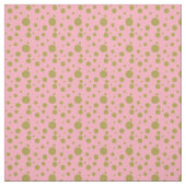 Rosa und GoldTupfen-Gewebe Stoff (Muster)