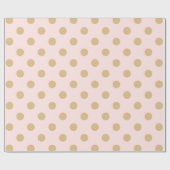 Rosa und GoldTupfen-Muster Geschenkpapier (Flach)