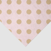 Rosa und GoldTupfen-Muster Seidenpapier (Ausschnitt)