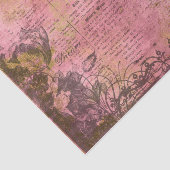 Rosa und Goldvogeldecoup Seidenpapier (Ausschnitt)