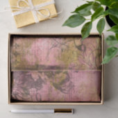 Rosa und Goldvogeldecoup Seidenpapier (Geschenk)