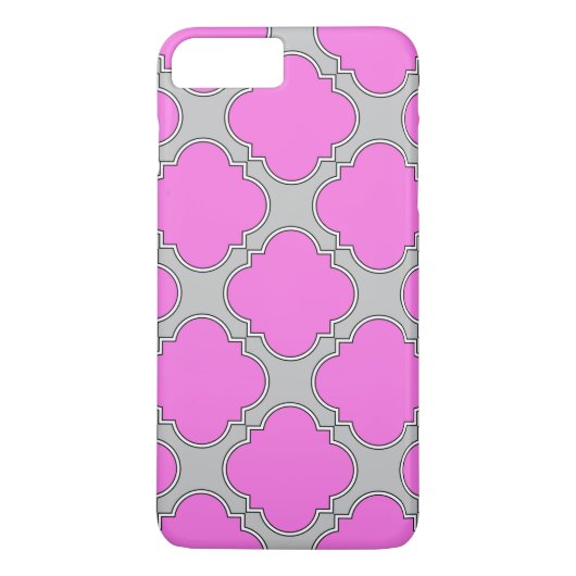 Rosa und grau aus Quatrefolie Case-Mate iPhone Hülle (Rückseite)