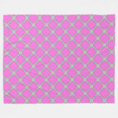 Rosa und grau aus Quatrefolie Fleecedecke (Vorderseite (Horizontal))