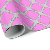 Rosa und grau aus Quatrefolie Geschenkpapier (Rolleneckpunkt)