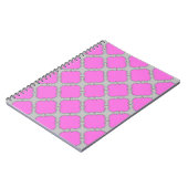 Rosa und grau aus Quatrefolie Notizblock (Linke Seite)