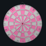 Rosa und Grau Dartscheibe<br><div class="desc">Rosa und graue Dartscheibe</div>