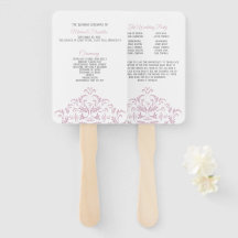 Rosa und grau-elegante Damaskus-Hochzeitslüfter