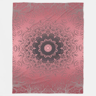 rosa und grau fleecedecke