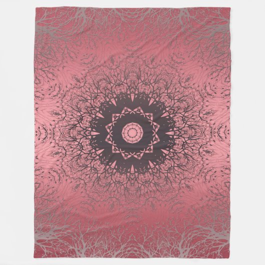 rosa und grau fleecedecke (Vorderseite)