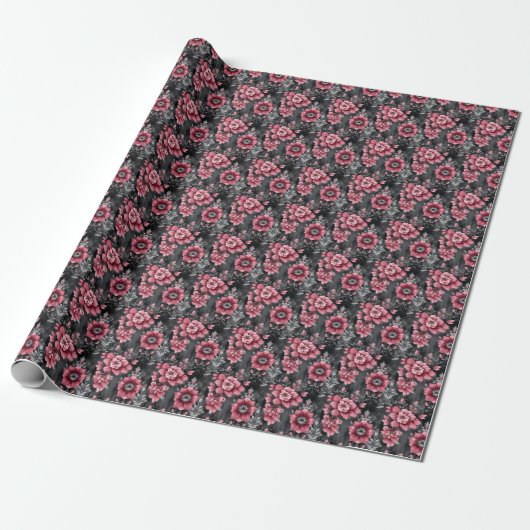 Rosa und Grau Geschenkpapier (Ungerollt)