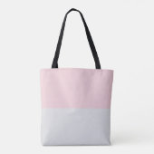 Rosa und Grau gestreifte benutzerdefinierte Name Tasche (Rückseite)
