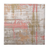 Rosa und Grau Grunge Abstrakt Fliese (Vorderseite)