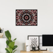 Rosa und Grau-Kaleidoskop Poster (Heimbüro)