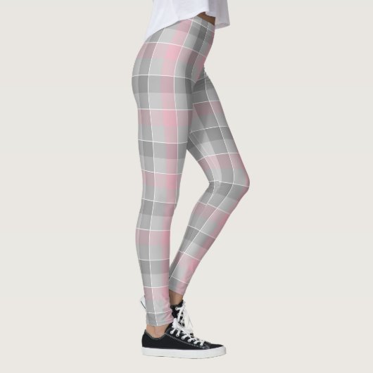 rosa und grau kariert leggings (Rechts)