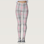 rosa und grau kariert leggings (Vorderseite)