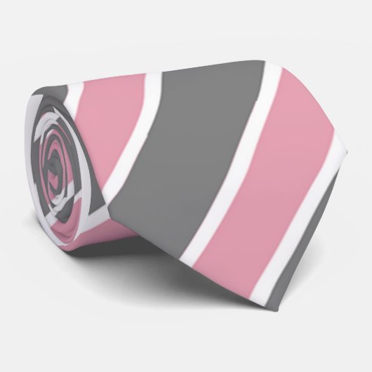 Rosa und Grau Krawatte (Gerollt)