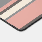 Rosa und Grau Moderne Streifen Mitte des Jahrhunde Schreibtischunterlage (Ecke)