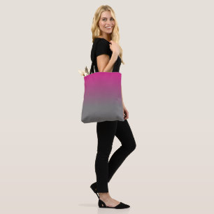 Rosa und Grau Ombre-Muster Tasche