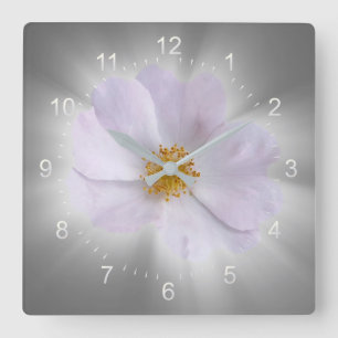 rosa und grau quadratische wanduhr