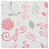Rosa und Grau rustikales Blumenmuster Stoff (Muster)