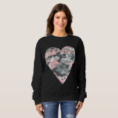Rosa und Grau Tarnmuster, Militär, Armee Sweatshirt (Vorne ganz)