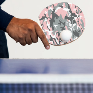 Rosa und Grau Tarnmuster, Militär, Armee Tischtennis Schläger