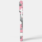 Rosa und Grau Tarnung Personalisiert Case-Mate iPhone Hülle (Rückseite / Links)