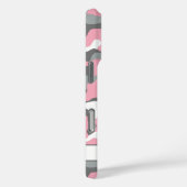 Rosa und Grau Tarnung Personalisiert Case-Mate iPhone Hülle (Rückseite / Rechts)