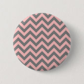 Rosa und Grau Zigzag Button (Vorderseite)