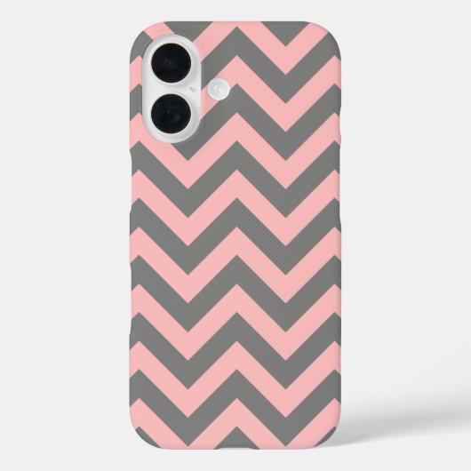 Rosa und Grau Zigzag Case-Mate iPhone Hülle (Rückseite)